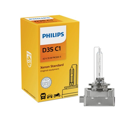 Philips 42302C1 D3S Standard Xenon HID Headlight Bulb, 1 Pack