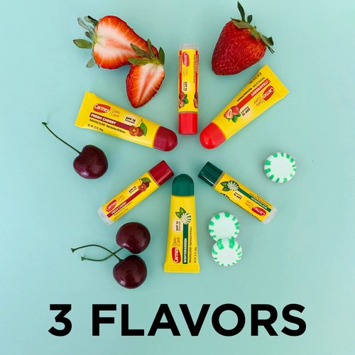 Carmex Daily Care Moisturizing Lip Balm with SPF 15, Multi-Flavor Lip Balm Pack, 12 Count (6 Tubes, 6 Sticks)