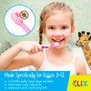 55Dental Kids Toothbrush Set of Soft Giraffe Toothbrush for Kids 3-12. Easy-Grip, Bristle Cover, Self-Standing & Splited Bottom for Cup Rim. by Lix, 4 Colors