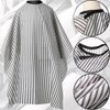 Borogo Professional Waterproof Hair Styling Cape Nylon Haircuting Salon Cape Gown Hair Salon with Snap Closure - 50" x 60" White Stripes