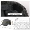 Jeff & Aimy Tweed Wool Mens Winter Hat Womens Baseball Cap with Fleece Ear Flaps Muffs Warm Lined Trapper Hunting Chavo Del Cold Weather Olive Green