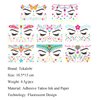 Glow in The Dark Tattoos Stickers, Fake Face Temporary Tattoos Makeup UV Neon Floral Body Paint Tattoo Stickers Decorations for Adults Women Festival Bar Party Supplies 8PCS