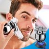 Head Shavers for Bald Men, Wjiang 6 in 1 Electric Razor Mens Shaver Wet Dry Cordless Electric Skull Shavers 7D Floating Rechargeable Bald Head Shaver Back Shaver Head Shaver for Men Father's Day gifts