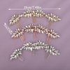 Teyglen Sparkly Rhinestone Wedding Hair Comb Headband Crystal Bridal Hair Side Comb Gold Silver Rhinestone Headpiece Hair Piece Hair Accessory for Women Bride Girls (Silver)