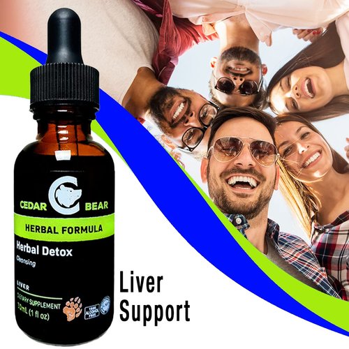 Cedar Bear - Herbal Detox a Liquid Herbal Supplement That is a Deep Detox Cleansing That Helps Clear Organs and Tissues of Environmental Toxins 1 Fl Oz