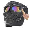 Skull Face Mask Full Face, Motorcycle Mask, Airsoft Mask, Tactical Mask, Paintball Mask for Men Women (Colourful Lenses)