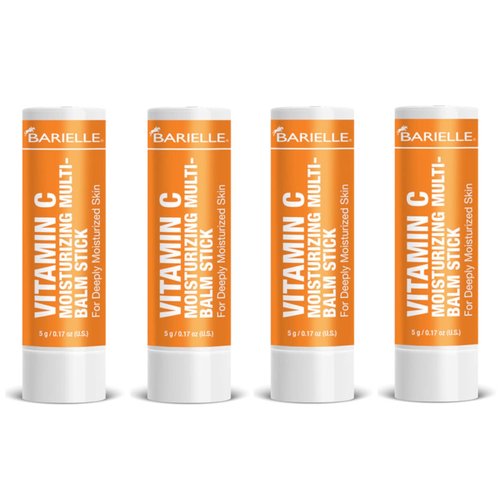 BARIELLE Vitamin C Moisturizing Balm Stick for Deeply Moisturized Skin - Facial Treatment Stick (4-PACK)