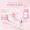 Skincare Set for Teenage Girls, Japan-Sakura Skin Care Products Set, Skin Care Sets & Kits, Cleanser, Toner, Serum, Cream, Sleep Mask,Eye Mask,Mud Mask,Lip Mask Beauty Products Daily Face Care 24PCS