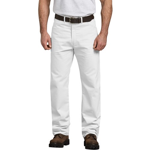 Dickies mens Relaxed-fit Painter's work utility pants, White, 34W x 32L US