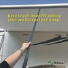 Dulepax RV Awning Pull Straps, 96 Inches Long Straps with Welding Polycord Technology. Universal Patio Awning Pull Straps (1 Units) Black