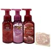 Bath & Body Works Cozy Cashmere, Sunrise Woods, Afternoon Apple Picking Gentle Foaming Hand Soap Pack of 3 With a Himalayan salts Spring Sample Soap.