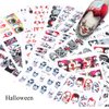 Halloween Nail Stickers - 25 Sheets Day of The Dead Water Transfer Nail Decals Ghost Spider Face Web Witch Skeleton Nail Art Stickers Wraps Manicure Tips Strips Decoration for Halloween Party Supply