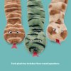 ZippyPaws Skinny Peltz - 3 Multicolored Snakes - No Stuffing Squeaky Dog Toys, Unstuffed Chew Toy for Small & Medium Breeds, Bulk Multi-Pack of 3 Soft Plush Dog Toys, Flat No Stuffing Puppy Toys - 18"