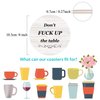 Coasters for Drinks, Funny Drink Coasters Absorbent with Holder 6 Pcs Absorbing Stone Funny Coaster Gift Set Housewarming Gift New Home Apartment Kitchen House Decor Gift for Women Men