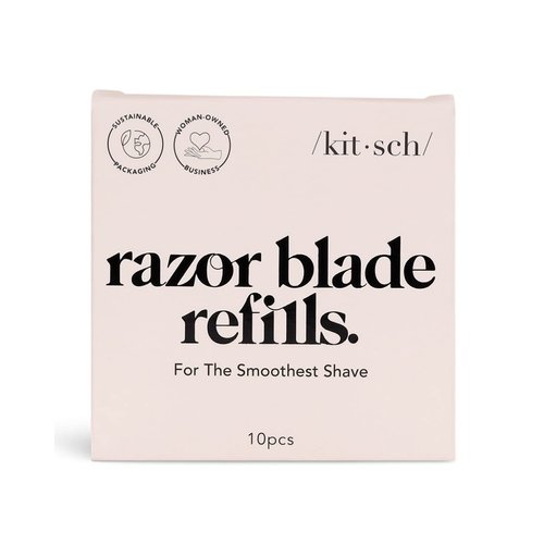 Kitsch Double Edge Razor Blades Refills - Bikini Safety Razor Blades Refill | Womens Shaver Refills for Smooth Skin, Designed for Close Shave, Refills for Shaving Razor Men, Holiday Gift, 10 Pc