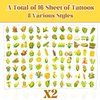 192 PCS Corn On Cob Temporary Tattoos Stickers, Corn Party Favors Birthday Party Decorations Supplies for Kids Boys Girls Classroom Rewards, 16 Sheets