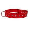 Dogs My Love Genuine Red Leather Rhinestone Dog Collar 1.25"x22" Fits 15"-20" Neck