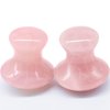 Rollerstone Mushroom Gua Sha Facial Tools - 2Pcs Jade Massage Tools Sets - Rose Quartz Gua Sha Stone for Face - Skincare Gifts for Relieve Tensions & Reduce Puffiness