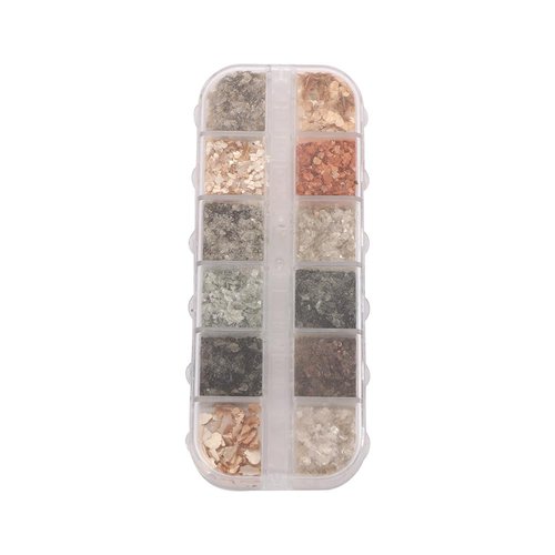 Vctitil 12 Grids Seashell Nail Art Glitter Slices Abalone Shell Slice Nail stickers Nail Sequins Ultra Thin Irregular 3D Nail Art Decorations