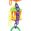 Bonka Bird Toys 2181 Duo Ball Swivel 13" x 3", Medium Parrot Puzzle Tug Cage Toy, African Grey, Conure, Quaker, and Similar Sized Birds
