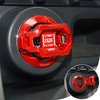 𝙊𝙧𝙞𝙜𝙞𝙣𝙖𝙡 | Tybasthe Push Start Button Cover, Car Engine Start Stop Button Cover Protector, Cool Car Accessories Interior Decor Sticker Motorcycle Key Ignition Switch Cover, Red