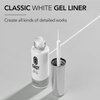 GAOY White Swirl Gel Nail Polish Art Liner, 8ml Classic Colors for Nail Paint Design with Thin Brush DIY French Manicure and Pedicure at Home