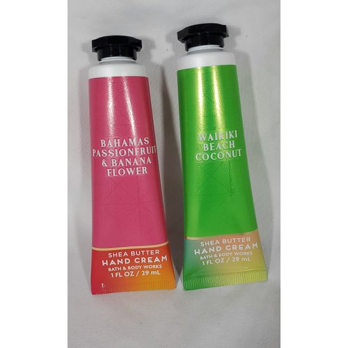 Waikiki Beach Coconut & Passionfruit & Banana Flower - 2 PC Bundle - Hand Cream - 1 fl. Oz each - Travel Size
