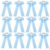 DEEKA 12 PCS Collegiate Style Cheer Bows Long Tail Skinny Cheer Bow Ponytail Holder Handmade Bows for Girls Teens Softball Cheerleader Sports -Forest Green