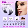 Yinaber Lash Extension Kit DIY 280pcs Individual Lash Clusters Kit 40D Curl 9-16mm Mix Cluster Eyelash Extension Kit with Lash Bond and Seal and Lash Tweezers for Self(40D-0.07D-9-16Mix KIT)