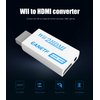 Eanetf Wii to HDMI Converter, Wii to HDMI 1080P with 5ft High Speed HDMI Cable Wii2 HDMI Adapter Output Video&Audio with 3.5mm Jack Audio, Support All Wii Display 720P, NTS