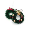 10 Pieces Mini Artificial Christmas Wreaths Ornaments, Dollhouse Miniature Christmas Wreath Doll House Mini Xmas Wreath for Dollhouse Door Windows Christmas Tree Decoration (2 Styles)