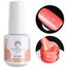 TUTUYU Hot Coral Pink Glitter Gel Nail Polish, 15ml UV/LED Soak Off Sparkly Shimmer Bright Coral Pink Gel Polish for Manicure Salon or DIY Nail Art at Home,Women Girls Gifts - GP0099