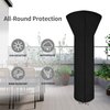 Easy-Going Patio Heater Cover with Zipper and Storage Bag, Waterproof Outdoor Heater Cover Dustproof, UV-Resisant, Wind-Resistant (89"H x 33"D x 19"B, Black)