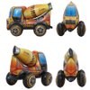 Self standing 4D Aluminum foil balloon toy armed forces digger engineering vehicle children birthday balloon decoration party decoration (3D Mixer Truck)