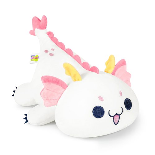 Onsoyours Chubby Dragon Stuffed Animal Adorable Plushies Soft Huggable Plush Pillow Kawaii Cute White Dragon Plushie Toy for Kids (White Dragon, 10")