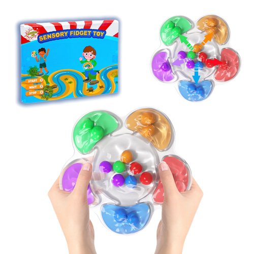 Color Sorting Toys for Toddlers 1-3, Calming Toys for Kids with Autism Anxiety Relief, Preschool Learning Toys for Sensory Development, Travel Toys for Kid 1-3 Year Old Boys Girl Fine Motor Skill
