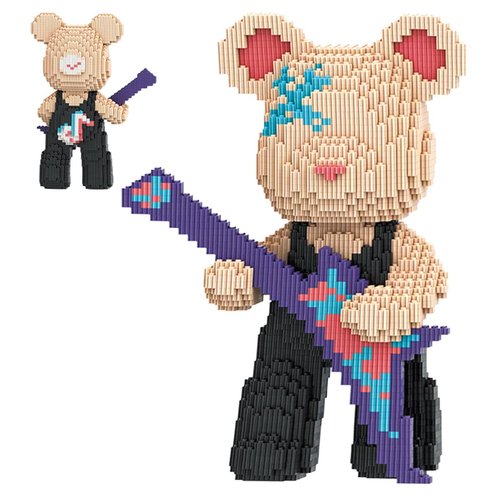 VIIOVOIIV TK Bear Brick Micro Building Blocks Set(4500Pieces) Music Bear Building Blocks Gift for Adult and Kid