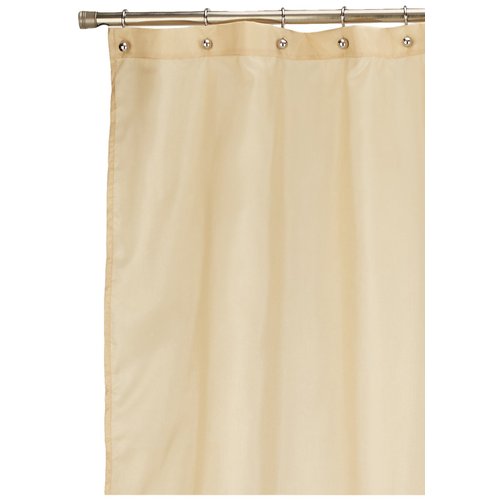 Lush Decor Mia Shower Curtain | Fabric Color Block Striped Neutral Bathroom Decor, 72" x 72" - Wheat, Taupe and Chocolate