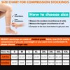 MGANG Compression Socks, Closed Toe, 20-30 mmHg Graduated Compression Knee High Support Stockings for Unisex, DVT, Pregnancy, Varicose Veins, Swelling, Edema, Shin Splints, 1 Pair, Beige XL