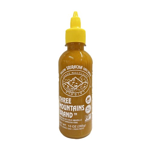Original Three Mountain Sriracha Hot Chili Sauce Most Spicy flavor Bottle - 10 oz (Yellow Spice)