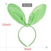 Doneace Easter Bunny Ears Headbands for Women, Glitter Rabbit Ears Knotted Hair Band Cute Bunny Headband Easter Party Decoration Easter Birthday Party Favors Costume Cosplay Gift 1Pcs(Green)