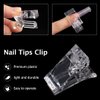 Dual Nail Form Set Clear Gel Nail Extension Mold 12 Sizes with Scale Full Cover Gel Coffin Nails Dual-ended Gel Brush and Nail File Nail Tips Clip Buffer Polisher