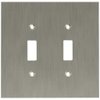 Franklin Brass 64928 Concave Double Toggle Switch Wall Plate / Switch Plate / Cover, Satin Nickel
