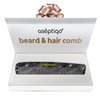 Aséptiqo Comb - Premium Compact & Easy to Clean Multi Purpose Styling & Detangling Hair Comb for Men, Women, Kids - Ideal for Straight, Thin and Short Hair, Beard, Wet or Dry, Peine (Midnight Onyx)