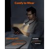LEPOWER-TEC Book Light for Reading in Bed, Neck Reading Light, 3 Colors, Comfortable Silicone Arms, 15 Lighting Options, Rechargeable, Eye-Caring Neck Lights for Reading, Craft, Knitting
