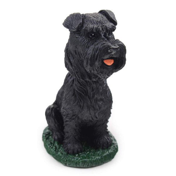 Animal Den Schnauzer Black Dog Bobblehead Figure for Car Dash Desk Fun Accessory