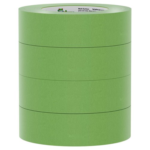 FROGTAPE Multi-Surface Painter's Tape with PAINTBLOCK, Medium Adhesion, 1.41 Inches x 60 Yards, Green, 4 Rolls (240660)
