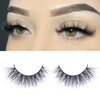 Miss Kiss 1 Pair Lashes 3D Mink Lash Cross Natural Look Eye Lashes Soft Fluffy False Lash Cat Eye Fake Eyelashes Wispy Handmade Eye Lashes Strips Pack Can be Reusable 12 MM