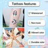 77 PCS Cute Shark Temporary Tattoos for Party Supplies, Cute Sea Shark Tattoo Stickers for Birthday Parties, Shark Tattoos Party Favor, Waterproof Tattoos. (Blue (77PCS))