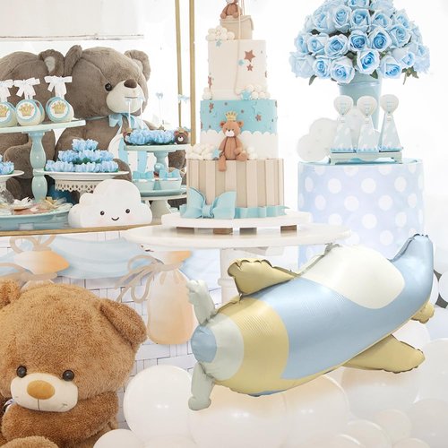 4D Matte Plane Balloons Transportation Airplane Helicopter Party Supplies Adventure Decoration, 6 Pack Cartoon Flying Plane Balloon Fighter Copter Aircraft Mylar Balloons Fighter Jet Airplane Balloons